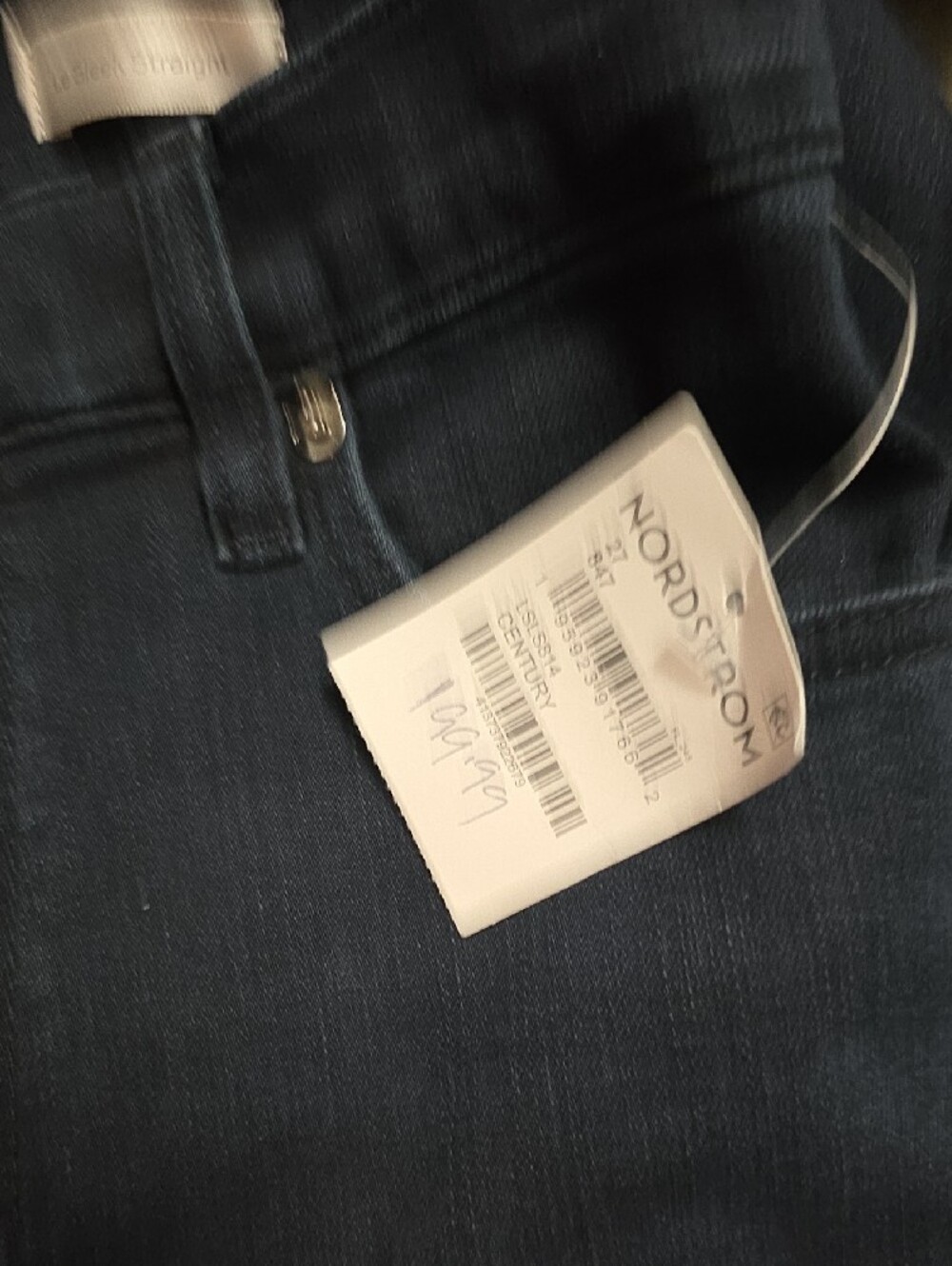 Frame Denim Le Sleek High Straight Jeans in Dark Indigo - Picture 10 of 10
